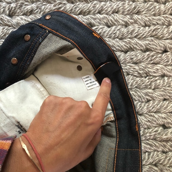 Nudie Grim Tim Dry Red Selvage Denim - Picture 10 of 10